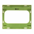 Рамка EKF PROxima Стокгольм 2 поста 82х100х8 мм, корпус - поликарбонат, монтаж - универсальный, цвет - белый линия зеленая