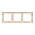 Рамка EKF PROxima Стокгольм 3 поста 82х224х5 мм, корпус - поликарбонат, монтаж - универсальный, цвет - белый линия шампань