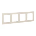 Рамка EKF PROxima Стокгольм 4 поста 82х290х5 мм, корпус - поликарбонат, монтаж - универсальный, цвет - белый