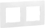 Рамка Legrand Etika 2 поста 86х157х10.15 мм, материал корпуса - пластик, монтаж - универсальный, цвет - белый  672502