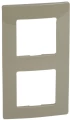 Рамка Legrand Etika 2 поста 86х157х10.15 мм, материал корпуса - пластик, монтаж - универсальный, цвет - слоновая кость  672512