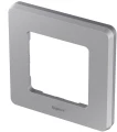 Рамка Legrand INSPIRIA 1 пост 84х84х10 мм, материал корпуса - пластик, монтаж - универсальный, цвет - алюминий 