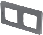 Рамка Legrand INSPIRIA 2 поста 84х155х10 мм, материал корпуса - пластик, монтаж - универсальный, цвет - дымчатый  Рамка Legrand INSPIRIA 2 поста 84х155х10 мм, материал корпуса - пластик, монтаж - универсальный, цвет - дымчатый