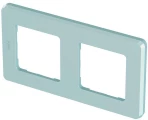 Рамка Legrand INSPIRIA 2 поста 84х155х10 мм, материал корпуса - пластик, монтаж - универсальный, цвет - мятный  Рамка Legrand INSPIRIA 2 поста 84х155х10 мм, материал корпуса - пластик, монтаж - универсальный, цвет - мятный