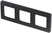 Рамка Legrand INSPIRIA 3 поста 84х226х10 мм, материал корпуса - пластик, монтаж - универсальный, цвет - антрацит  Рамка Legrand INSPIRIA 3 поста 84х226х10 мм, материал корпуса - пластик, монтаж - универсальный, цвет - антрацит