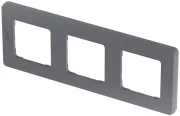 Рамка Legrand INSPIRIA 3 поста 84х226х10 мм, материал корпуса - пластик, монтаж - универсальный, цвет - дымчатый  Рамка Legrand INSPIRIA 3 поста 84х226х10 мм, материал корпуса - пластик, монтаж - универсальный, цвет - дымчатый