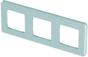 Рамка Legrand INSPIRIA 3 поста 84х226х10 мм, материал корпуса - пластик, монтаж - универсальный, цвет - мятный  Рамка Legrand INSPIRIA 3 поста 84х226х10 мм, материал корпуса - пластик, монтаж - универсальный, цвет - мятный