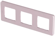 Рамка Legrand INSPIRIA 3 поста 84х226х10 мм, материал корпуса - пластик, монтаж - универсальный, цвет - розовый  Рамка Legrand INSPIRIA 3 поста 84х226х10 мм, материал корпуса - пластик, монтаж - универсальный, цвет - розовый