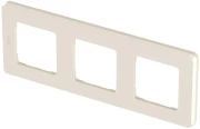 Рамка Legrand INSPIRIA 3 поста 84х226х10 мм, материал корпуса - пластик, монтаж - универсальный, цвет - слоновая кость 