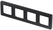 Рамка Legrand INSPIRIA 4 поста 84х297х10 мм, материал корпуса - пластик, монтаж - универсальный, цвет - антрацит  Рамка Legrand INSPIRIA 4 поста 84х297х10 мм, материал корпуса - пластик, монтаж - универсальный, цвет - антрацит