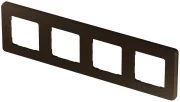 Рамка Legrand INSPIRIA 4 поста 84х297х10 мм, материал корпуса - пластик, монтаж - универсальный, цвет - бронза  Рамка Legrand INSPIRIA 4 поста 84х297х10 мм, материал корпуса - пластик, монтаж - универсальный, цвет - бронза