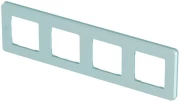 Рамка Legrand INSPIRIA 4 поста 84х297х10 мм, материал корпуса - пластик, монтаж - универсальный, цвет - мятный  Рамка Legrand INSPIRIA 4 поста 84х297х10 мм, материал корпуса - пластик, монтаж - универсальный, цвет - мятный