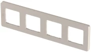 Рамка Legrand INSPIRIA 4 поста 84х297х10 мм, материал корпуса - пластик, монтаж - универсальный, цвет - шампань  Рамка Legrand INSPIRIA 4 поста 84х297х10 мм, материал корпуса - пластик, монтаж - универсальный, цвет - шампань