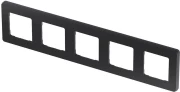 Рамка Legrand INSPIRIA 5 постов 84х368х10 мм, материал корпуса - пластик, монтаж - универсальный, цвет - антрацит  Рамка Legrand INSPIRIA 5 постов 84х368х10 мм, материал корпуса - пластик, монтаж - универсальный, цвет - антрацит