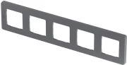 Рамка Legrand INSPIRIA 5 постов 84х368х10 мм, материал корпуса - пластик, монтаж - универсальный, цвет - дымчатый  Рамка Legrand INSPIRIA 5 постов 84х368х10 мм, материал корпуса - пластик, монтаж - универсальный, цвет - дымчатый