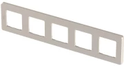 Рамка Legrand INSPIRIA 5 постов 84х368х10 мм, материал корпуса - пластик, монтаж - универсальный, цвет - шампань  Рамка Legrand INSPIRIA 5 постов 84х368х10 мм, материал корпуса - пластик, монтаж - универсальный, цвет - шампань
