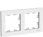 Рамка Schneider Electric AtlasDesign 2 поста 83х154х12 мм, материал корпуса - пластик, монтаж - универсальный, цвет - белый  ATN000102