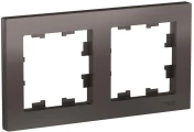 Рамка Schneider Electric AtlasDesign 2 поста 83х154х12 мм, материал корпуса - пластик, монтаж - универсальный, цвет - мокко  ATN000602