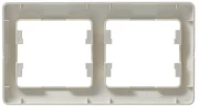 Рамка Schneider Electric Glossa 2 поста 83х154х12 мм, материал корпуса - пластик, монтаж - горизонтальный, цвет - бежевый  GSL000202