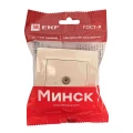 Розетка телевизионная EKF Минск 1-местная, 75Ом, 5-862МГц, способ монтажа - скрытый, цвет - бежевый
