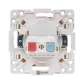 Розетка EKF Стокгольм 1-местная, сила тока - 10А, без заземления, с защитными шторками, механизм, способ монтажа - скрытый, цвет - белый