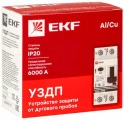 УЗДП двухполюсное EKF PROxima с автоматическим выключателем 1P+N 50А (C) 6кА, номинальный ток 50А, отключающая способность 6кА, переменный ток, кривая тока C