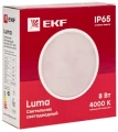Светильник светодиодный EKF PROxima ДПО 8 Вт ЖКХ, световой поток 800Лм, цветовая температура 4000К, IP65, цвет - белый, форма - круг BKL-2001-R-8-4000