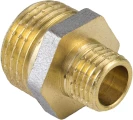 Ниппель переходной Aquasfera 9023-02 1/2″х3/8″ Ду15х10, наружная/наружная резьба, корпус – латунь никелированная