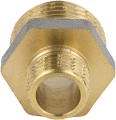 Ниппель переходной Aquasfera 9023-09 1 1/2″х3/4″ Ду40х20 Ру16, наружная/наружная резьба, корпус – латунь никелированная