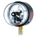 Манометр ФИЗТЕХ ДМ2010ф 0-40 МПа d.100 класс точности 1.5, резьбовое соединение М20х1.5, степень защиты корпуса IP40, электроконтактный, с сигнализирующим устройством тип V, радиальное присоединение