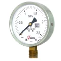 Манометр ФИЗТЕХ МП3-Уф (0-2.5 МПа) IP40, общетехнический 100мм, исполнение ЭКО, радиальное присоединение, резьба G1/2, класс точности 1.5