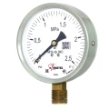 Манометр ФИЗТЕХ МП3-Уф (0-2.5 МПа) IP40, общетехнический 100мм, исполнение ЭКО, радиальное присоединение, резьба М20х1.5, класс точности 1.5