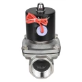 Клапан электромагнитный DN.ru VS131-VT-NC-24VAC 1 1/2″ Ду40 Ру10 прямого действия двухходовой, корпус - сталь нержавеющая 304, присоединение - внутренняя резьба, уплотнение - VITON, нормально-закрытый, катушка - 24 В AC