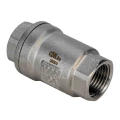 Клапан обратный DN.ru VCS3232P-T 1″ Ду25 Ру63 резьбовой, пружинный, корпус - нержавеющая сталь 316, диск - нержавеющая сталь 316, уплотнение - PTFE