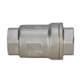 Клапан обратный DN.ru VCS3232P-T 1/2″ Ду15 Ру63 резьбовой, пружинный, корпус - нержавеющая сталь 316, диск - нержавеющая сталь 316, уплотнение - PTFE