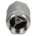 Клапан обратный DN.ru VCS3232P-T 2″ 1/2 Ду65 Ру40 резьбовой, пружинный, корпус - нержавеющая сталь 316, диск - нержавеющая сталь 316, уплотнение - PTFE