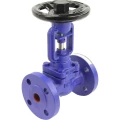 Клапан запорный сильфонный DN.ru VSO1121M-F-S Ду20 Ру16, фланцевый, корпус - чугун GG25, уплотнение - металл, управление - штурвал