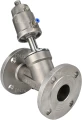 Клапан отсечной пневматический DN.ru VSP3232PV-F-1PNC Ду50 Ру16, корпус - нержавеющая сталь SS316, фланцевый, Y-образный, корпус привода - нержавеющая сталь CF8M