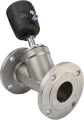 Клапан отсечной пневматический DN.ru VSP324PV-F-1PNC Ду65 Ру16, корпус - нержавеющая сталь SS316, фланцевый, Y-образный, корпус привода - пластик