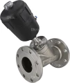 Клапан отсечной пневматический DN.ru VSP324PV-F-1PNC Ду80 Ру16, корпус - нержавеющая сталь SS316, фланцевый, Y-образный, корпус привода - пластик
