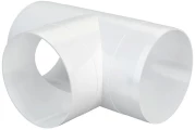 Тройник Т-образный ERA ТП Ду100 для соединения воздуховодов, пластиковый