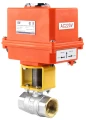 Кран шаровой Genebre 3023 04 1/2″ Ду15 Ру40 полнопроходной, двухходовой, латунь CW617N, уплотнение - PTFE, внутренняя резьба, с электроприводом DN.ru-003 MINI 220В шаровой шаровый кран с электроприводом