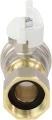 Кран шаровой Aquasfera 3/4″ Ду20 Ру30 Standard полнопроходной, двухходовой, латунь CW617N, никелированный, уплотнение - PTFE, наружная резьба / накидная гайка, ручка-бабочка