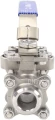 Кран шаровой DN.ru BV3232P(3pc)-FP-W-ISO-H Ду32 Ру63 полнопроходной двухходовой, нержавеющая сталь SS316, под приварку, уплотнение - PTFE, с ISO фланцем и рукояткой