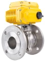 Кран шаровой DN.ru BV3232P(2pc)-FP-F-ISO-H Ду65 Ру16, корпус - сталь 316, уплотнение - PTFE, полнопроходной фланцевый с электроприводом QT-N-010EM-O1-24VDC-У1 кран шаровый фланцевый нержавейка с приводом