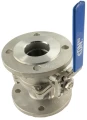 Кран шаровой DN.ru BV3232P(2pc)-FP-F-ISO-H Ду65 Ру16, корпус - нержавеющая сталь 316, уплотнение - PTFE, полнопроходной фланцевый с ISO-фланцем и рукояткой, 17х17, F07/F10 шаровый кран с нержавеющим шаром