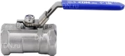 Кран шаровой DN.ru BV3232P-SP-T-H Ду25 Ру63 стандартнопроходной двухходовой, нержавеющая сталь SS316, внутренняя резьба, уплотнение - PTFE, ручка-рычаг