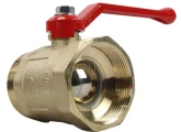 Кран шаровой ГАЛЛОП Практик 121 2″ Ду50 Ру16 стандартнопроходной, латунь ЛЦ40Сд, уплотнение - PTFE, внутренняя резьба / наружная резьба, ручка-рычаг