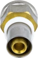 Муфта Aquasfera 8002 Дн16х3/4″ Ру16 пресс-внутренняя резьба, для металлопластиковых труб, латунь