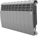 Радиатор биметаллический Royal Thermo BiLiner 350 /Silver Satin 12 секций, площадь помещения до 15 м2, боковое подключение, настенный, серебристо-серый